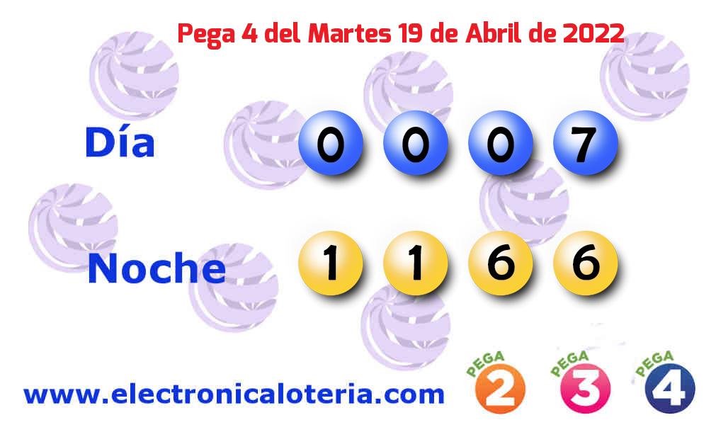 Pega 4 del Martes 19 de Abril de 2022