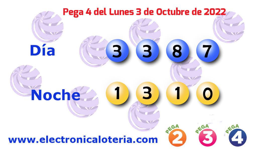 Pega 4 del Lunes 3 de Octubre de 2022