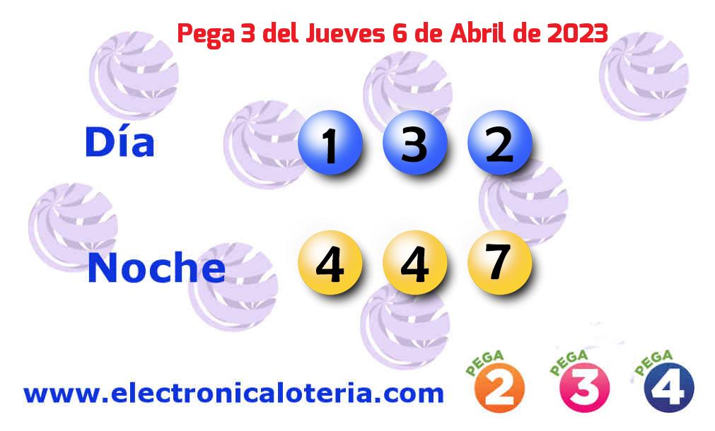 Pega 3 del Jueves 6 de Abril de 2023