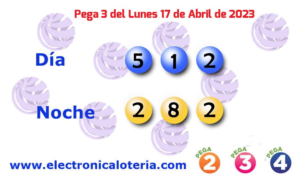 Pega 3 del Lunes 17 de Abril de 2023