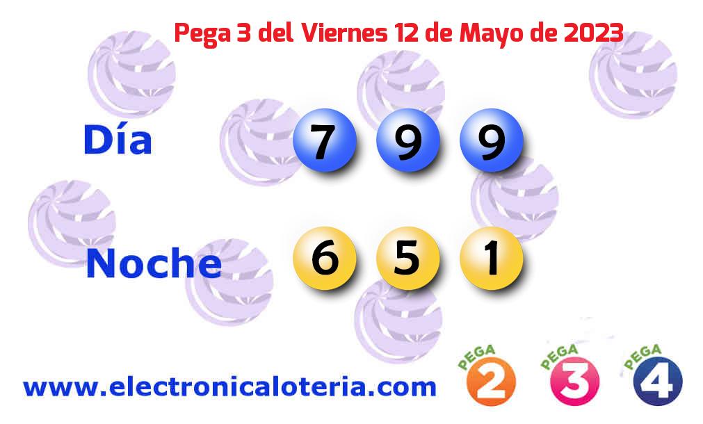 Pega 3 del Viernes 12 de Mayo de 2023