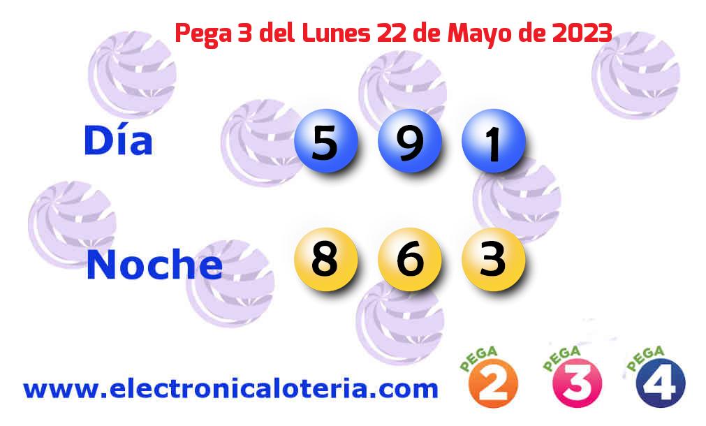 Pega 3 del Lunes 22 de Mayo de 2023
