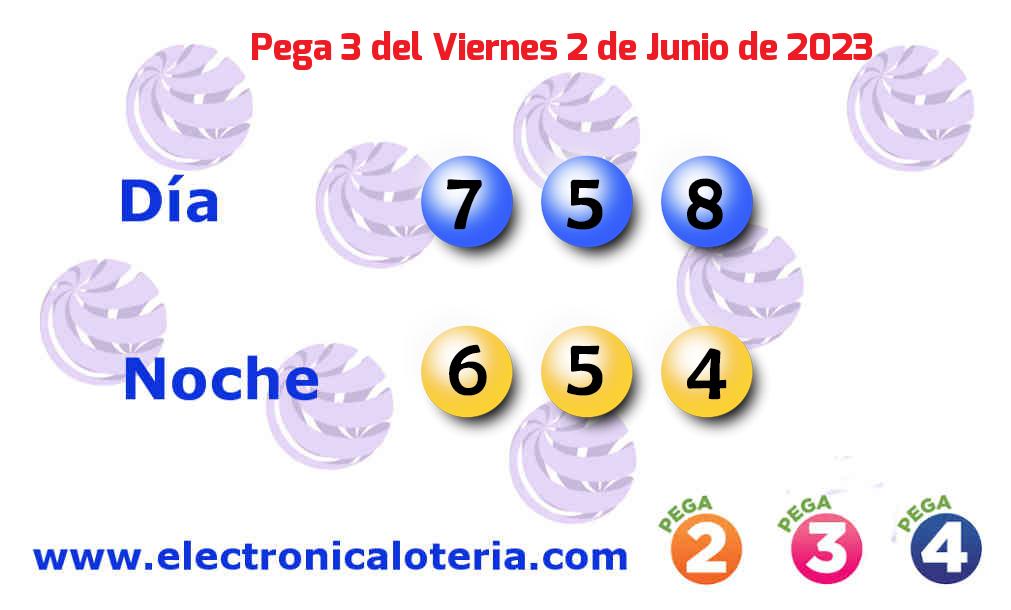 Pega 3 del Viernes 2 de Junio de 2023