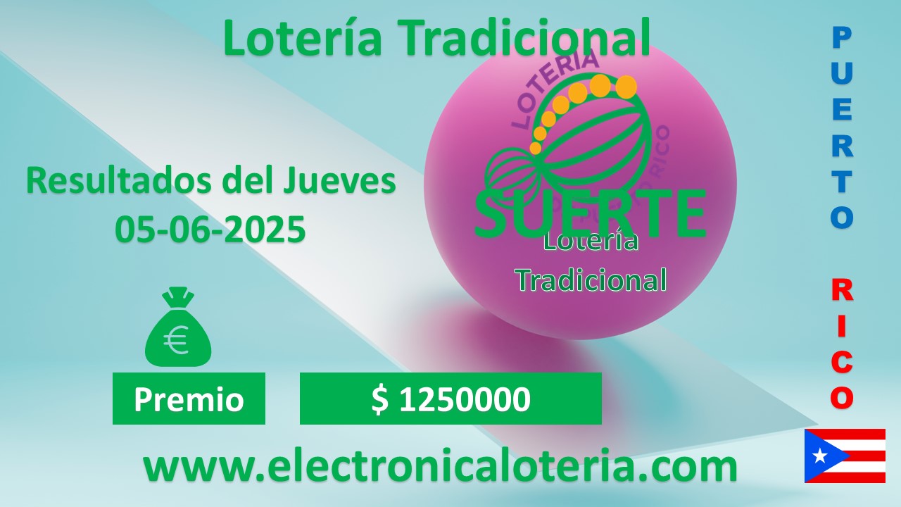 Lotería del Jueves 5 de Junio de 2025