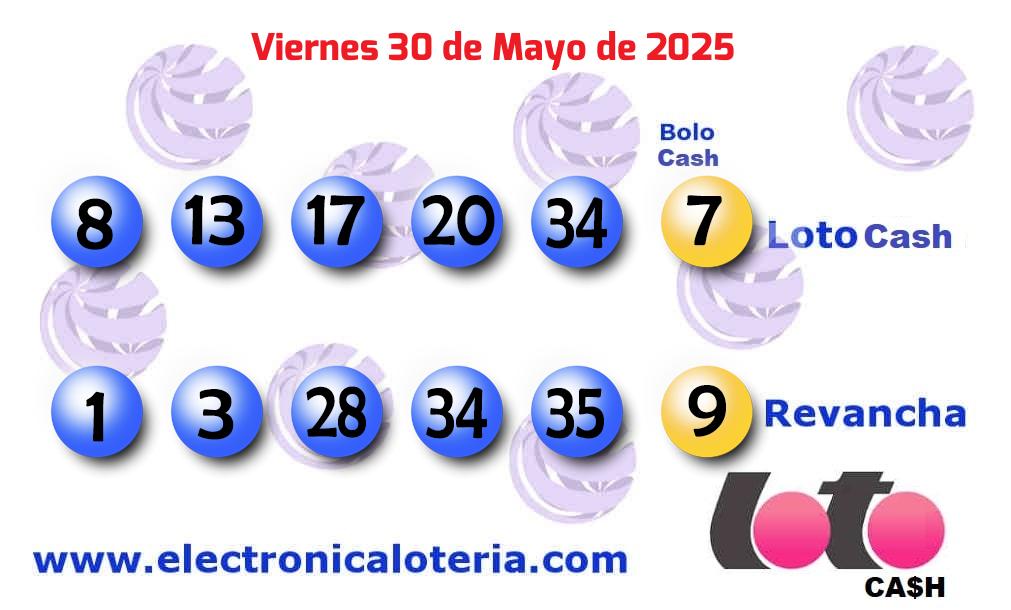 Loto Cash y Revancha del Viernes 30 de Mayo de 2025