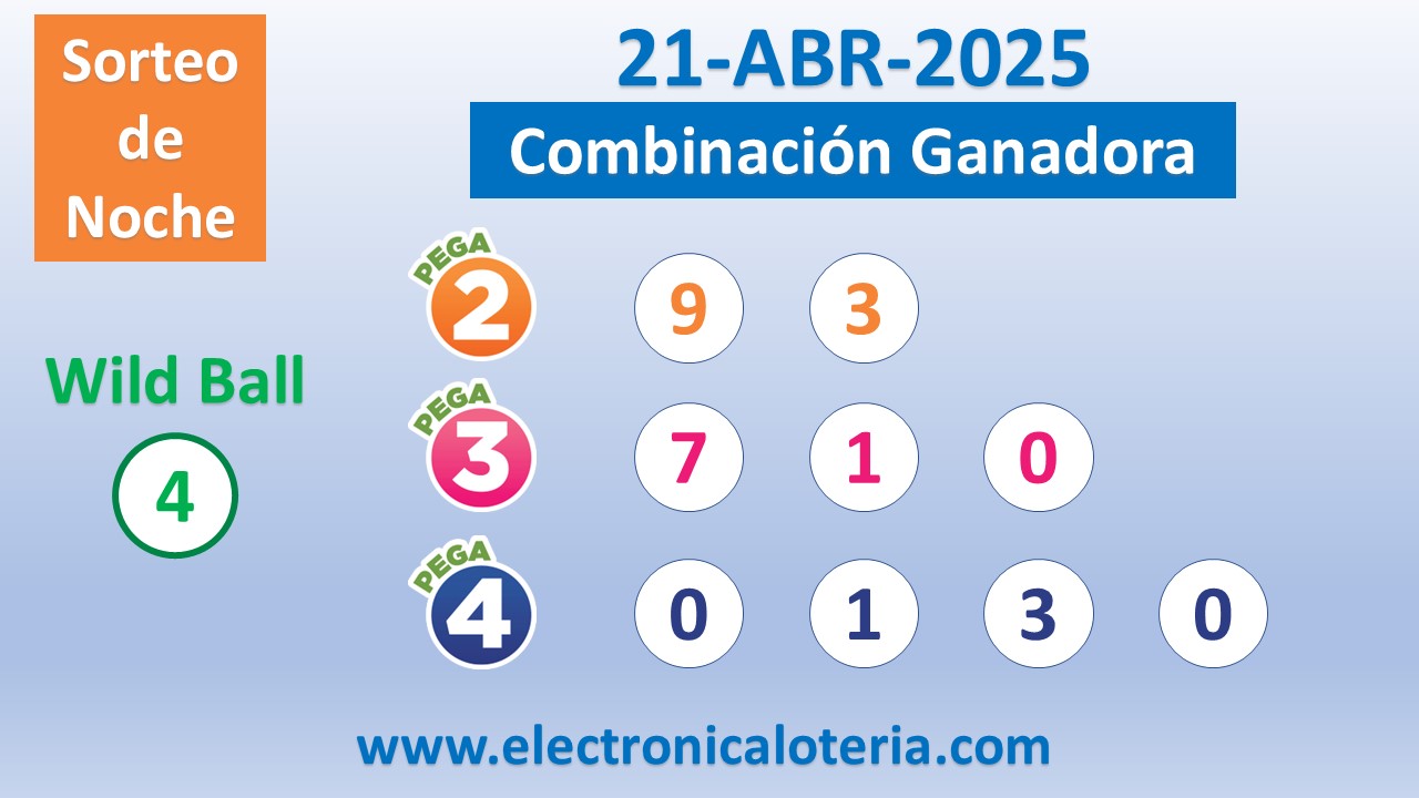 Pega 4 del Lunes 21 de Abril de 2025