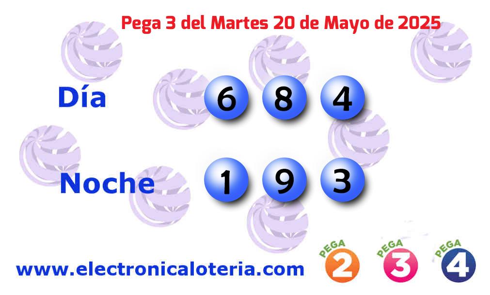Pega 3 noche del Martes 20 de Mayo de 2025