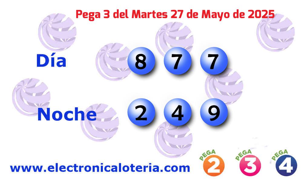 Pega 3 noche del Martes 27 de Mayo de 2025