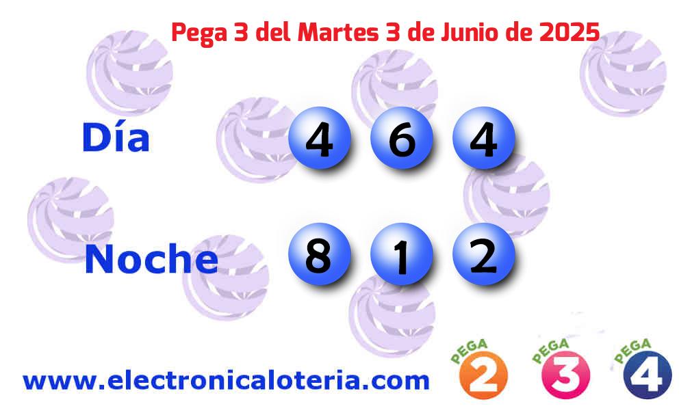 Pega 3 noche del Martes 3 de Junio de 2025