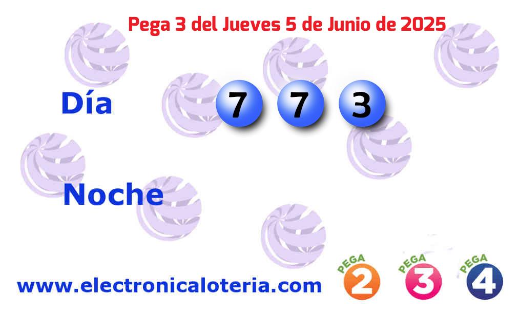 Pega 3 día del Jueves 5 de Junio de 2025