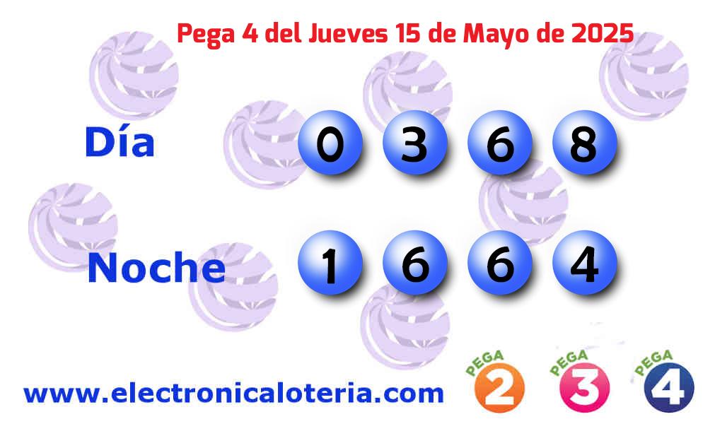 Pega 4 noche del Jueves 15 de Mayo de 2025