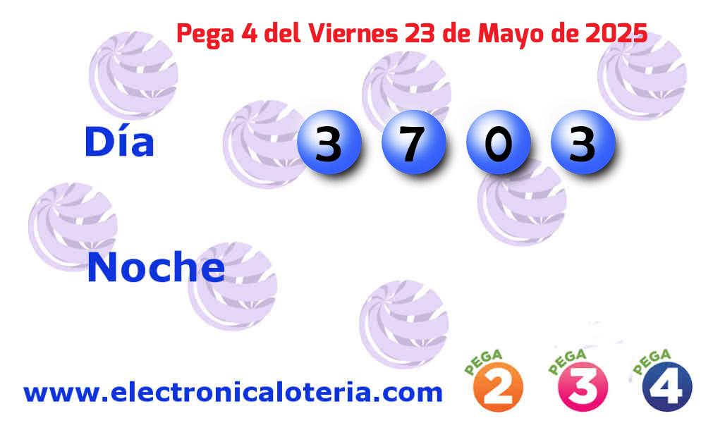 Pega 4 día del Viernes 23 de Mayo de 2025