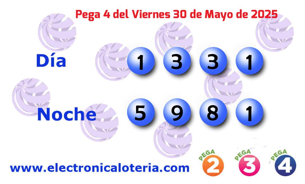 Pega 4 noche del Viernes 30 de Mayo de 2025