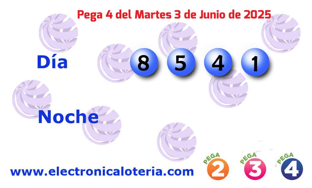 Pega 4 día del Martes 3 de Junio de 2025