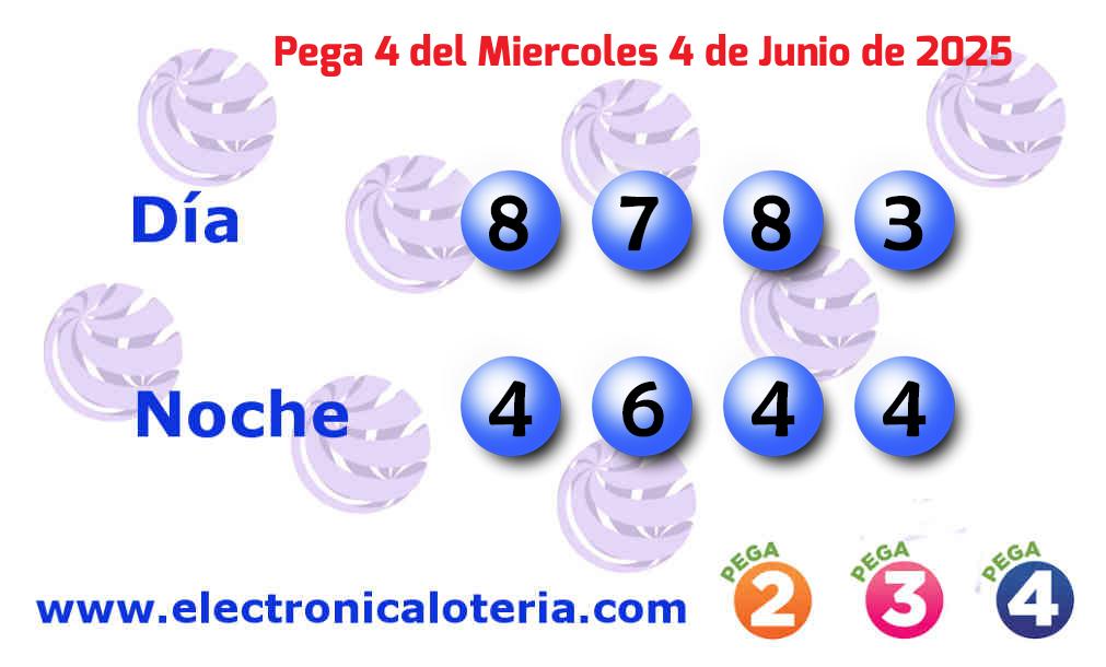 Pega 4 noche del Miércoles 4 de Junio de 2025