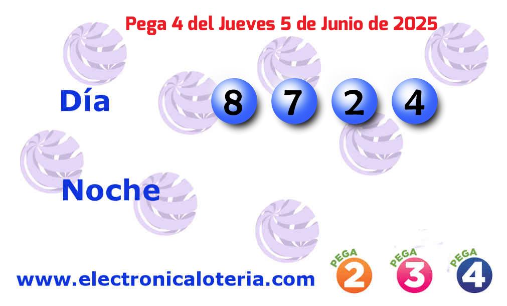 Pega 4 día del Jueves 5 de Junio de 2025