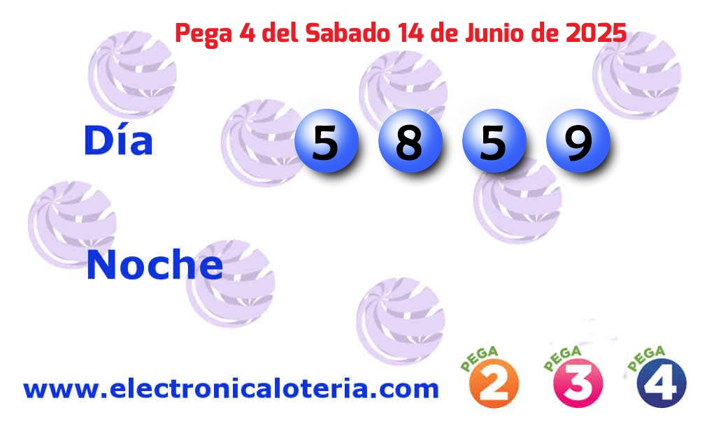 Pega 4 día del Sábado 14 de Junio de 2025